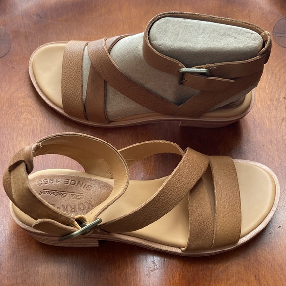 New! Kork-Ease Marianna Light Brown Italian Leather Sandals Women's Size 6 - Picture 8 of 14